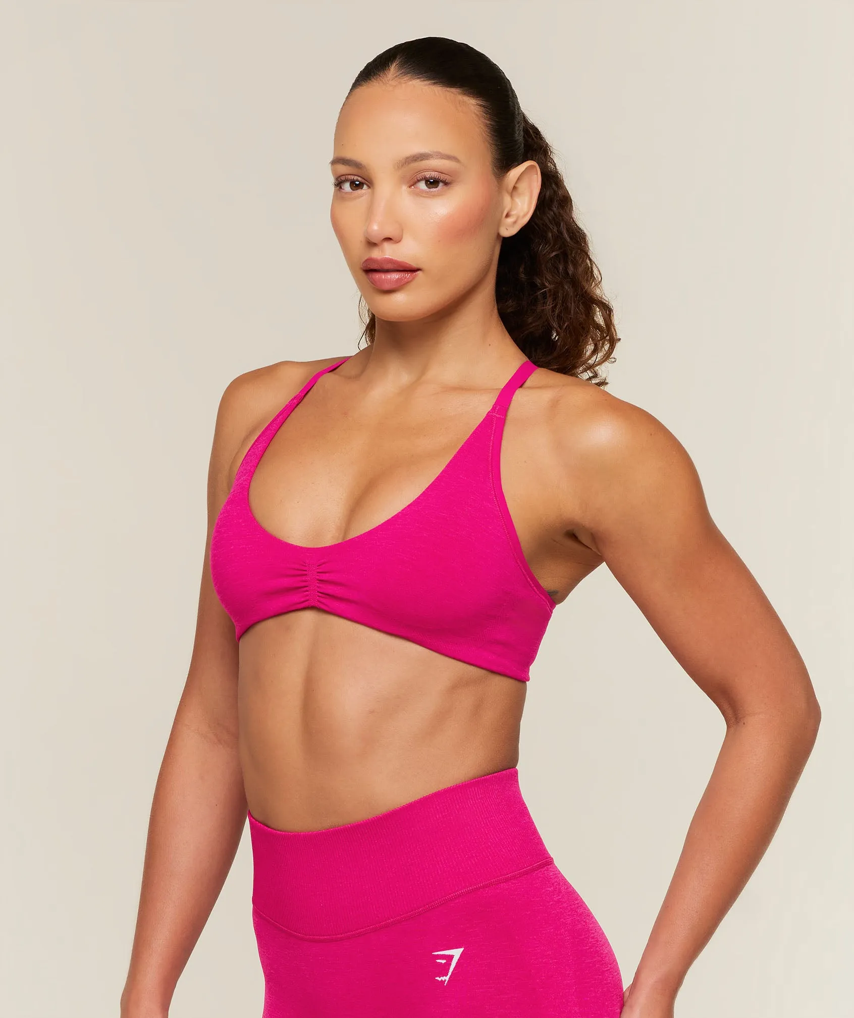 Gymshark Relay Seamless Light Support Sports Bra - Performance Pink sold by Gymshark product image thumbnail 3