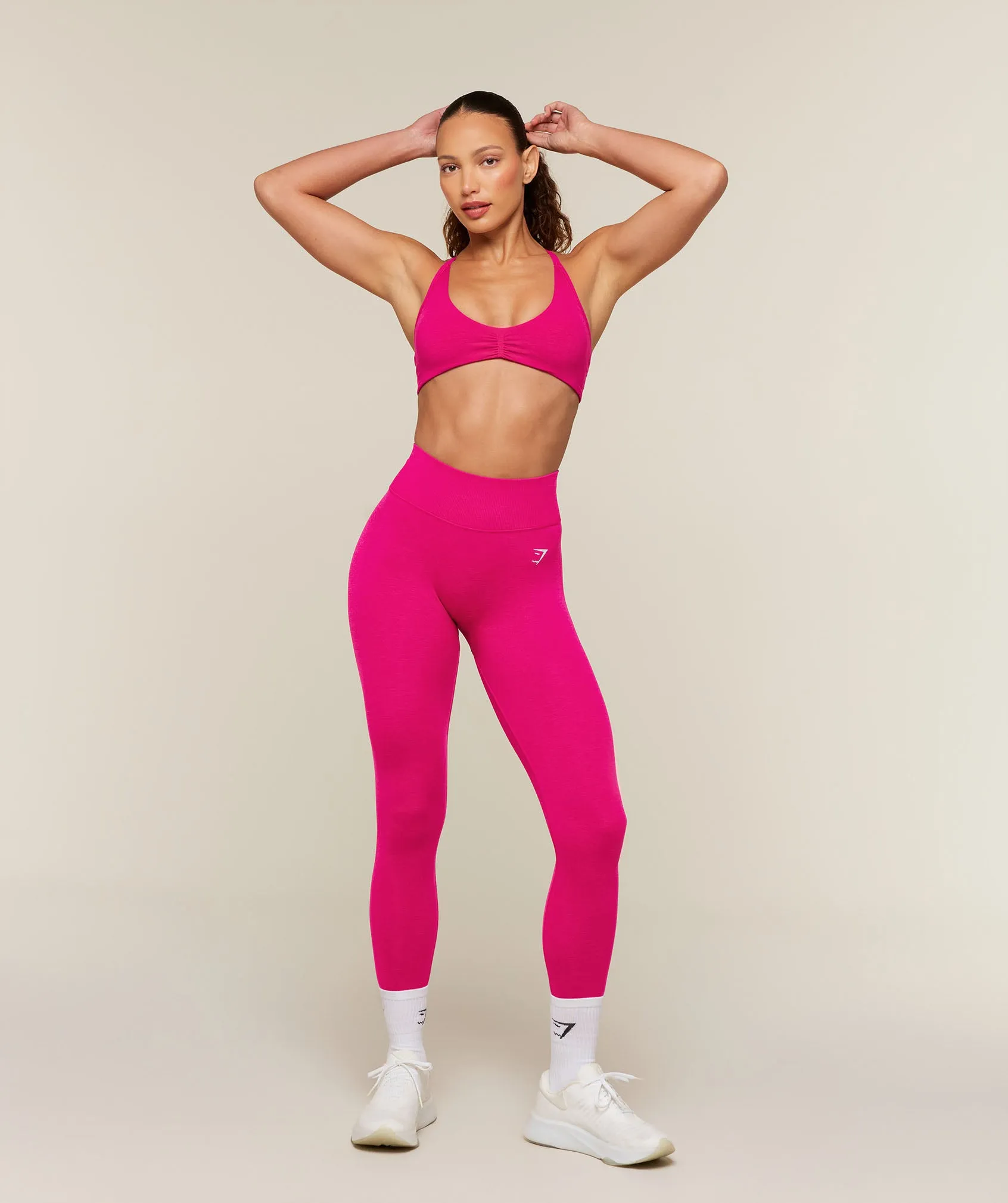Gymshark Relay Seamless Light Support Sports Bra - Performance Pink sold by Gymshark product image thumbnail 4