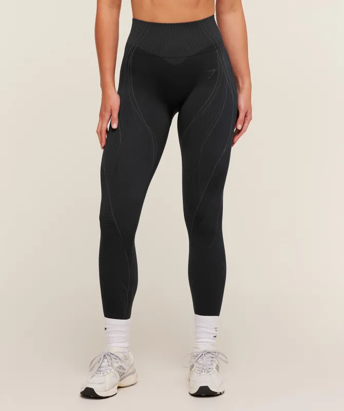 Gymshark Apex Seamless Legging - Black/Onyx Grey made by Gymshark