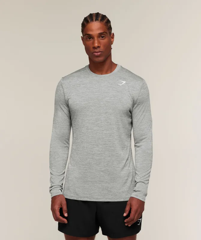 Gymshark Arrival Long Sleeve T-Shirt - Smokey Grey/Light Grey made by Gymshark