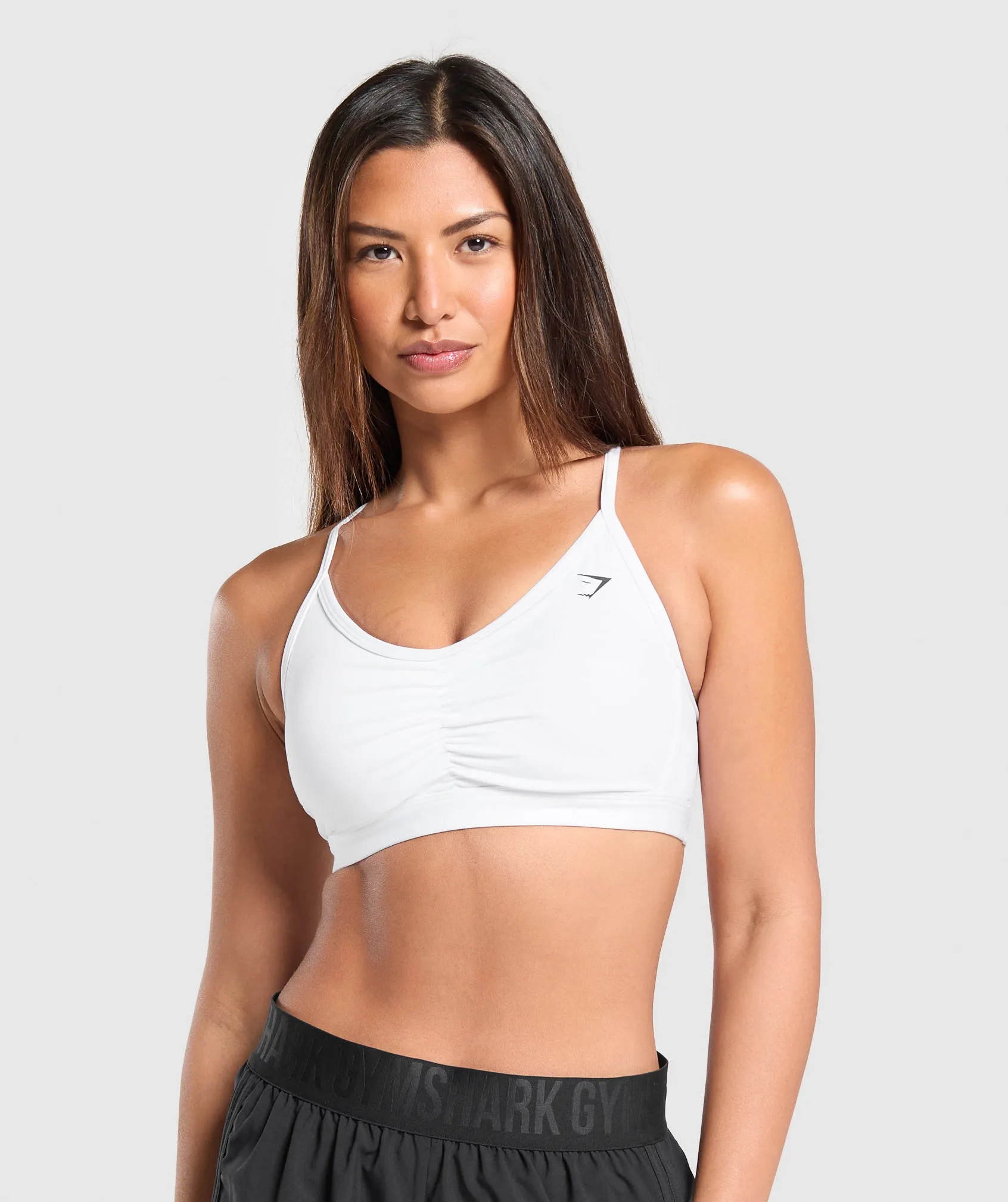 Gymshark Ruched Sports Bra - White sold by Gymshark