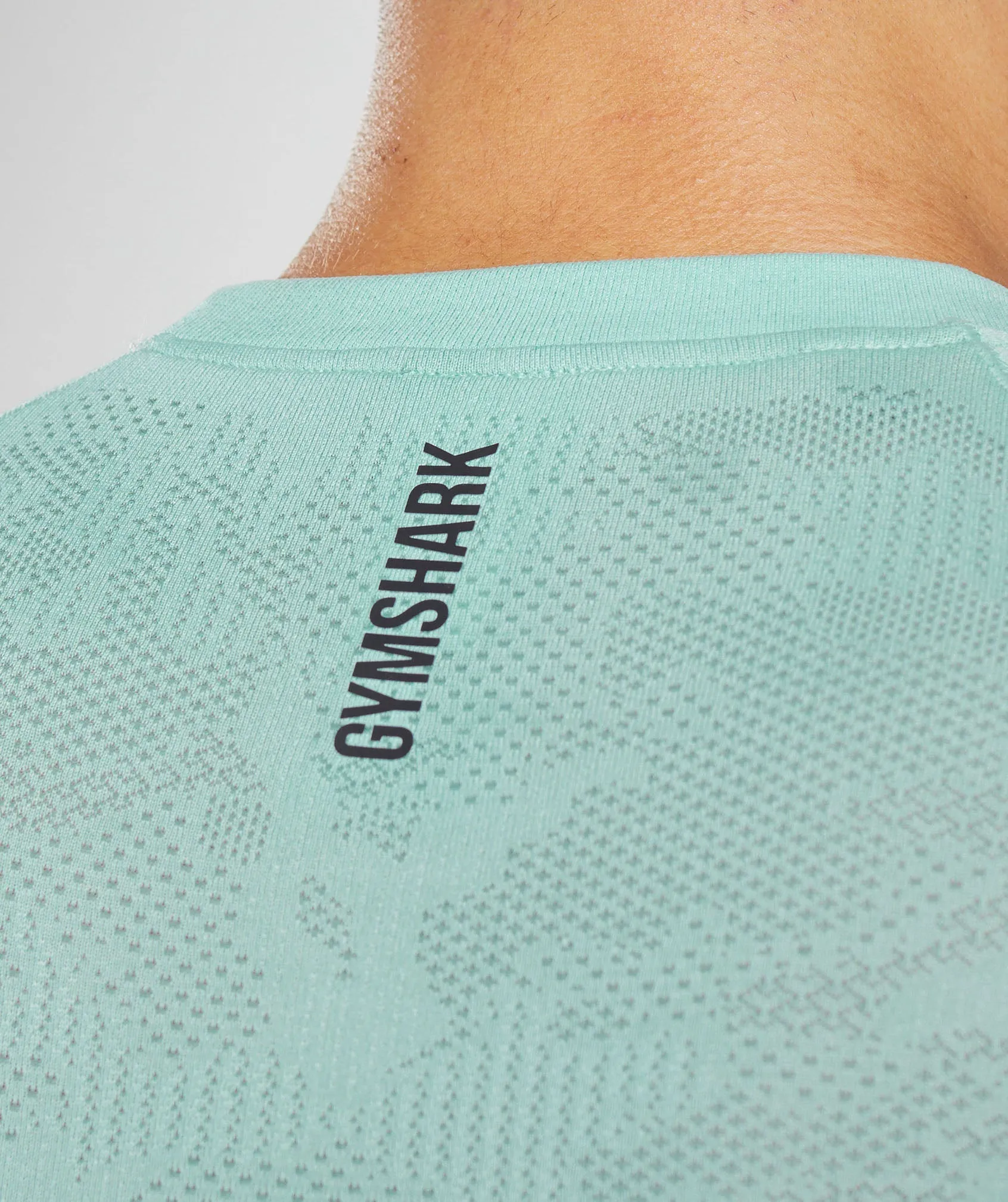 Gymshark Geo Seamless T-Shirt - Serene Blue/Duck Egg Blue sold by Gymshark product image thumbnail 5
