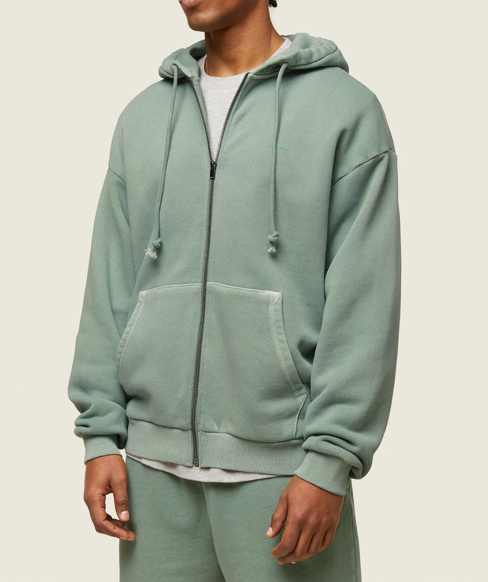 Gymshark everywear Relaxed Zip Hoodie - Dollar Green sold by Gymshark product image thumbnail 4