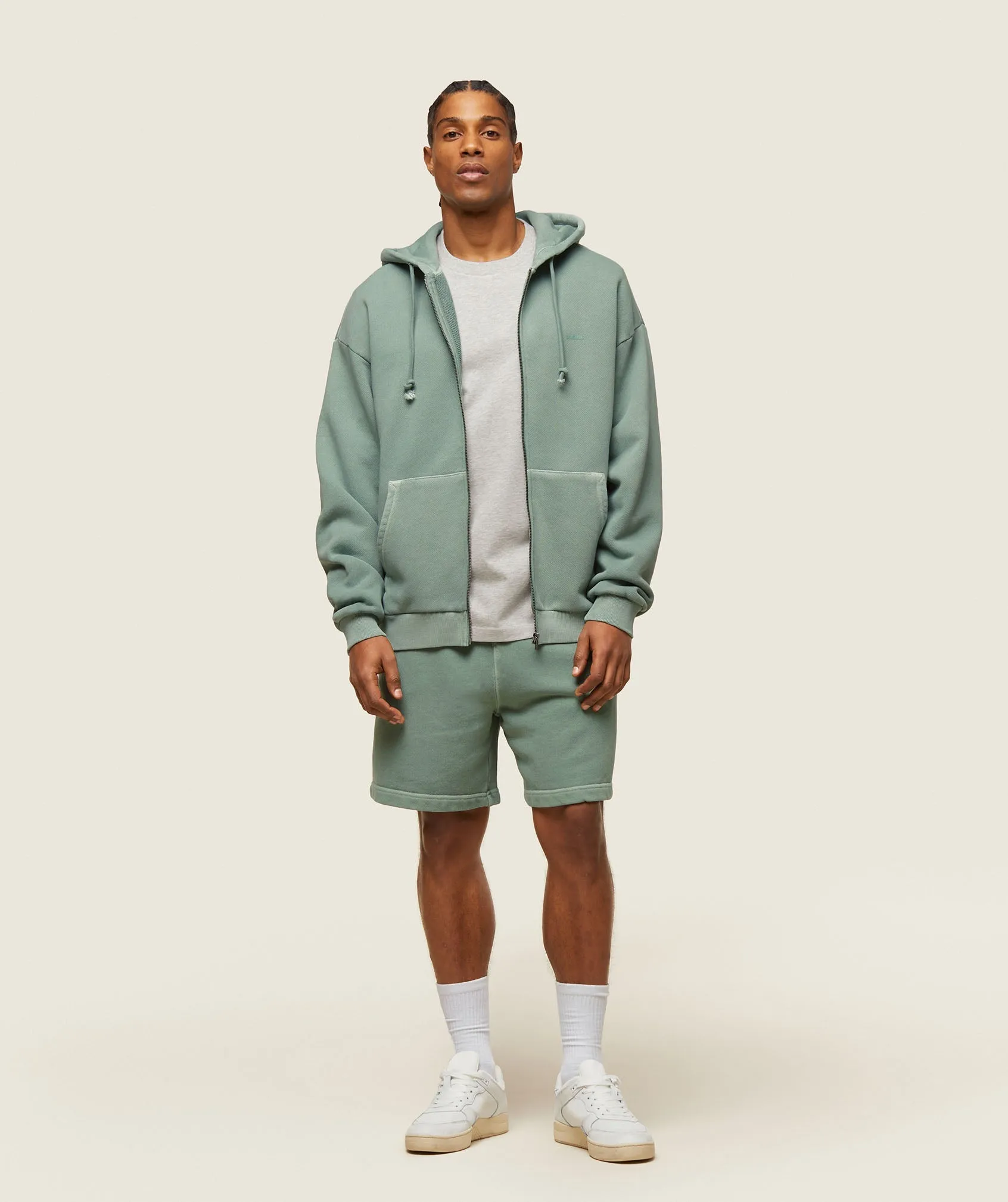 Gymshark everywear Relaxed Zip Hoodie - Dollar Green sold by Gymshark product image thumbnail 2