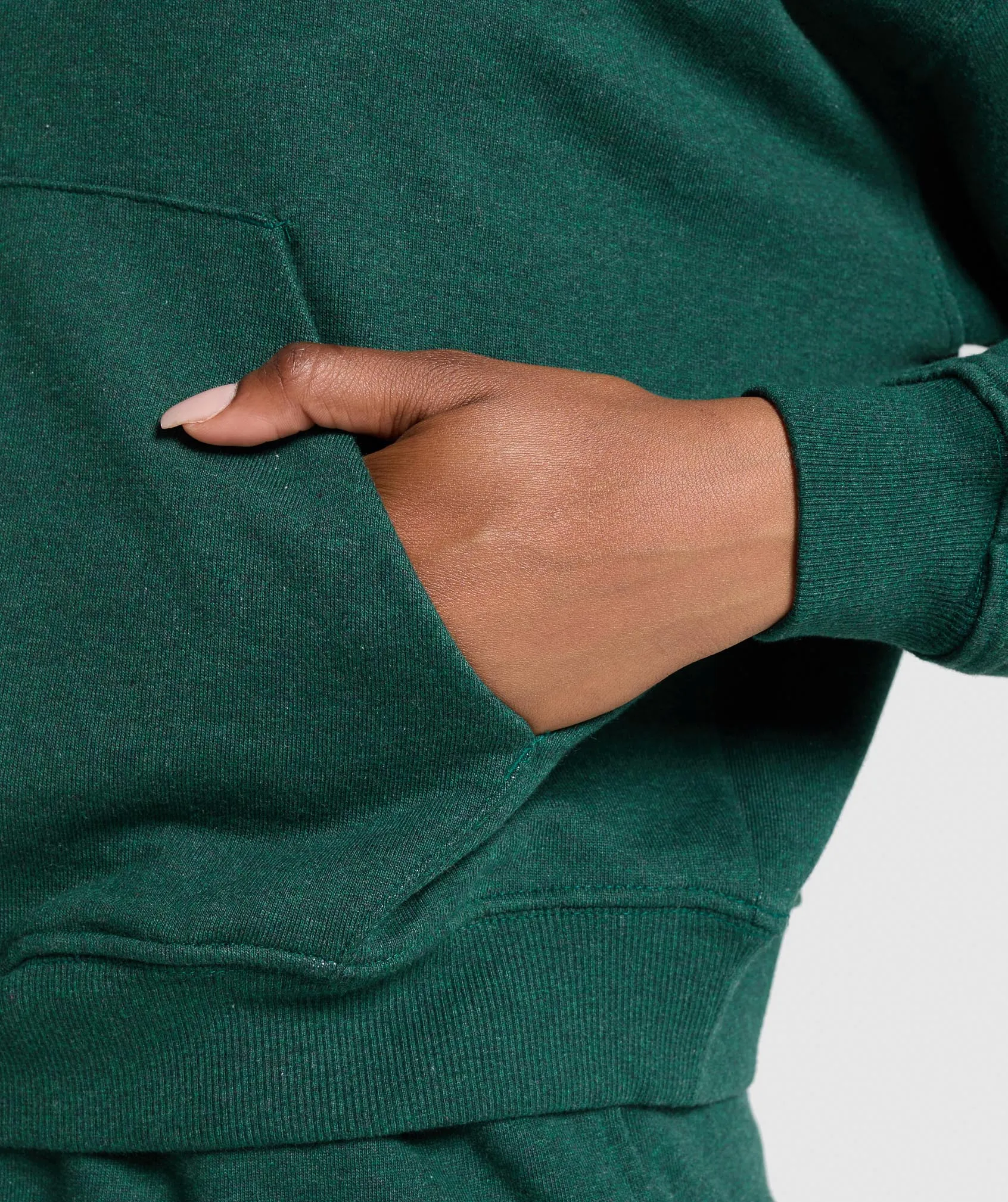 Gymshark Rest Day Sweats 1/2 Zip Pullover - Bros Bold Teal Marl sold by Gymshark product image thumbnail 5