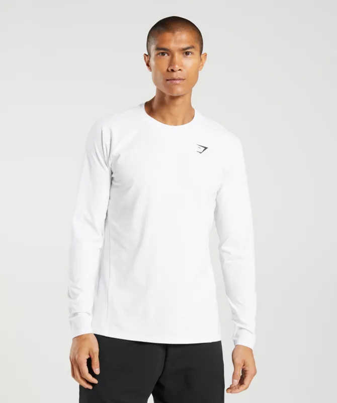Gymshark Critical Long Sleeve T-Shirt - White sold by Gymshark