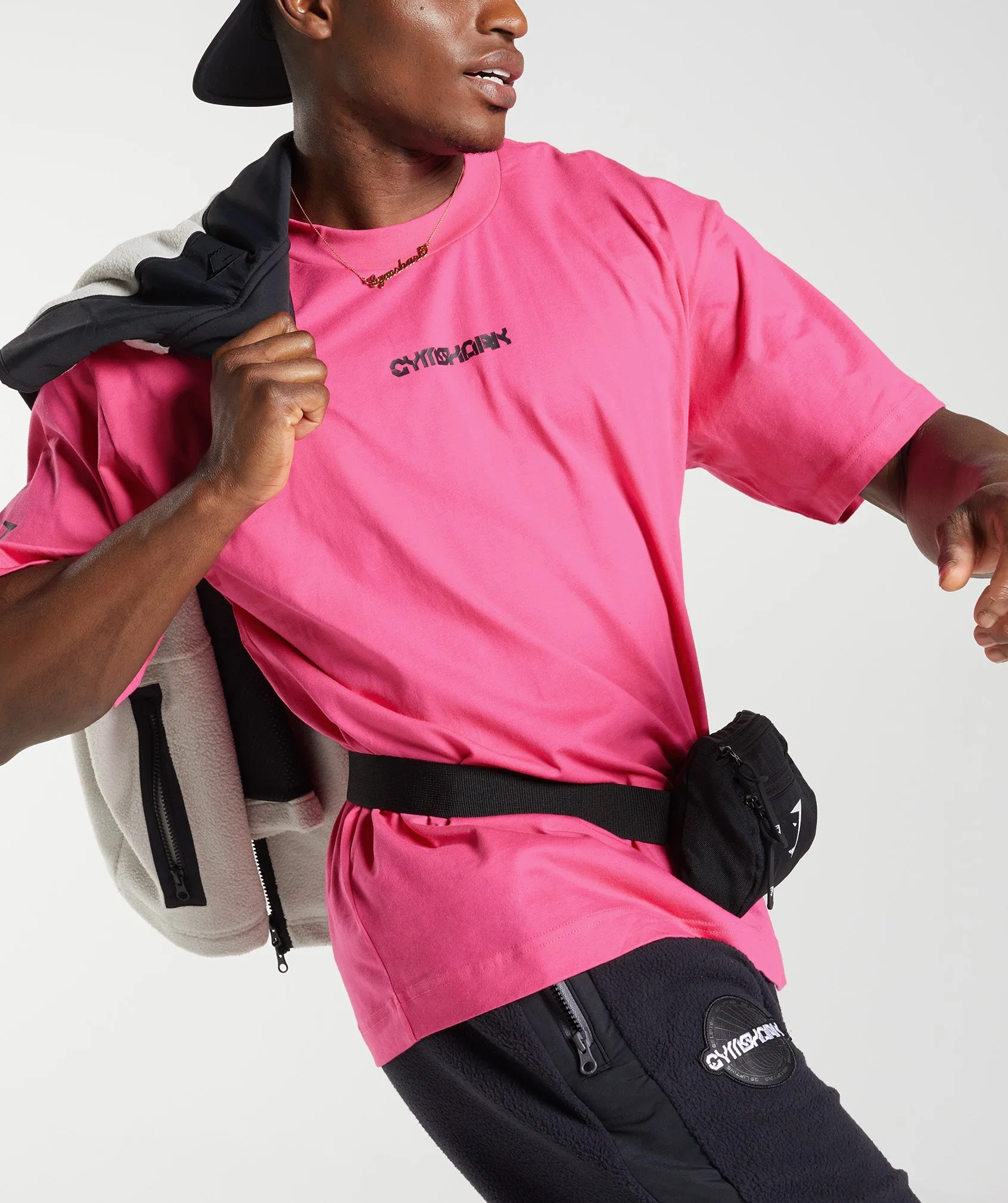 Gymshark Vibes T-Shirt - Bright Fuchsia sold by Gymshark product image thumbnail 4