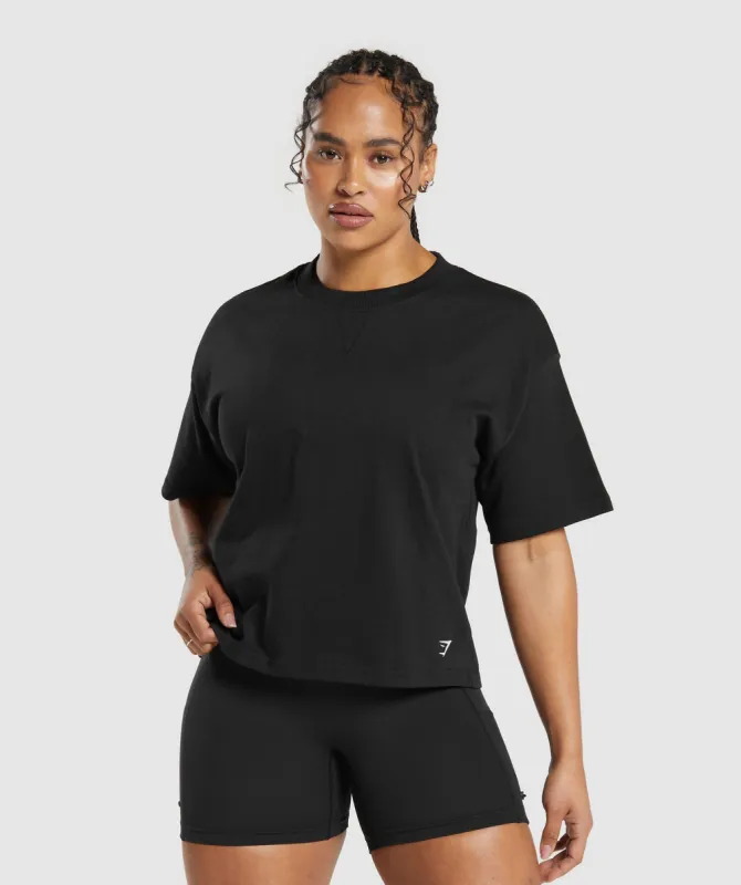 Gymshark Heavyweight Cotton T-Shirt - Black sold by Gymshark