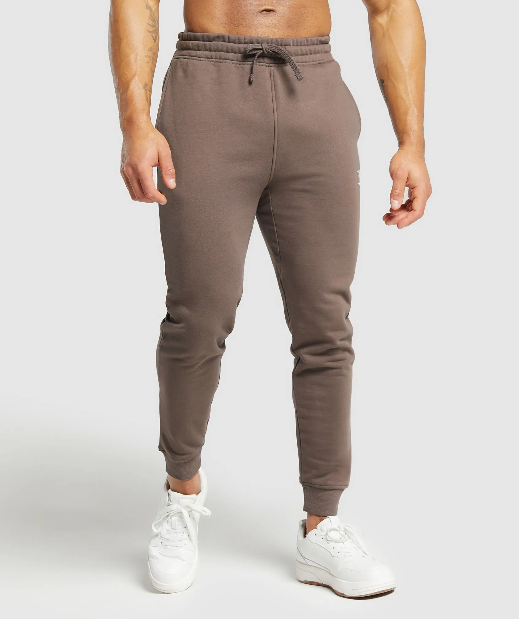 Gymshark Crest Joggers - Truffle Brown sold by Gymshark