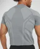 Gymshark Elite Seamless T-Shirt - Pitch Grey/Light Grey sold by Gymshark