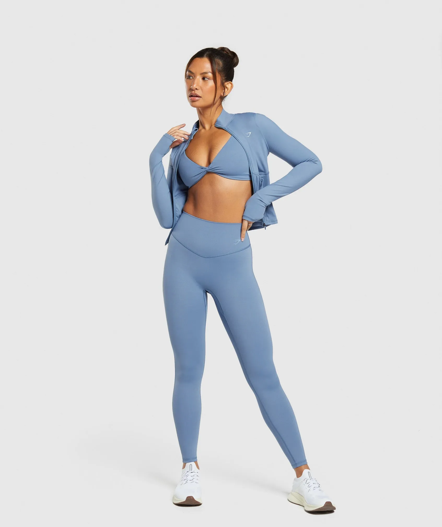 Gymshark Elevate Tracktop - Faded Blue sold by Gymshark product image thumbnail 4