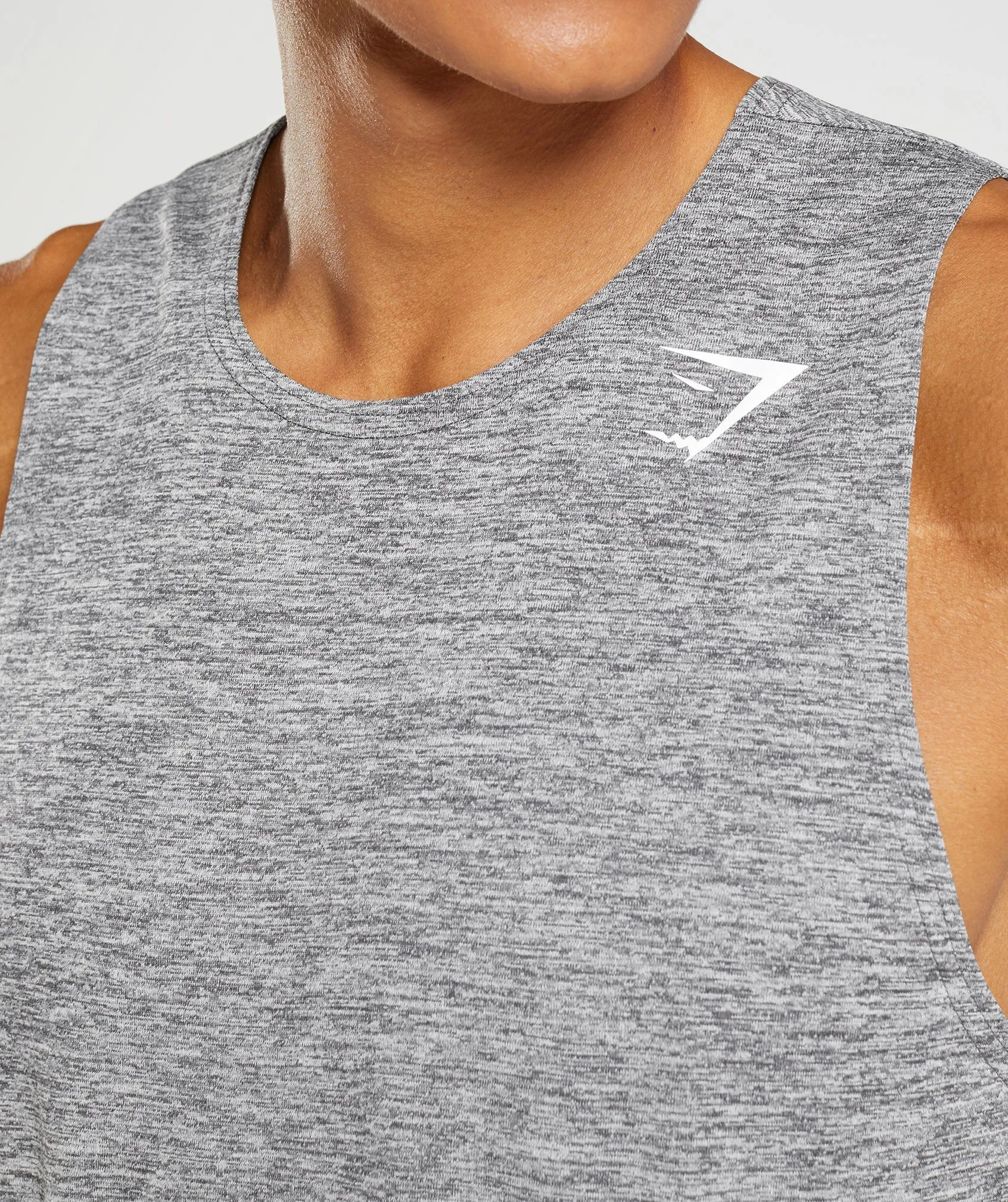 Gymshark Arrival Slim Marl Tank - Silhouette Grey/Light Grey Marl sold by Gymshark product image thumbnail 3