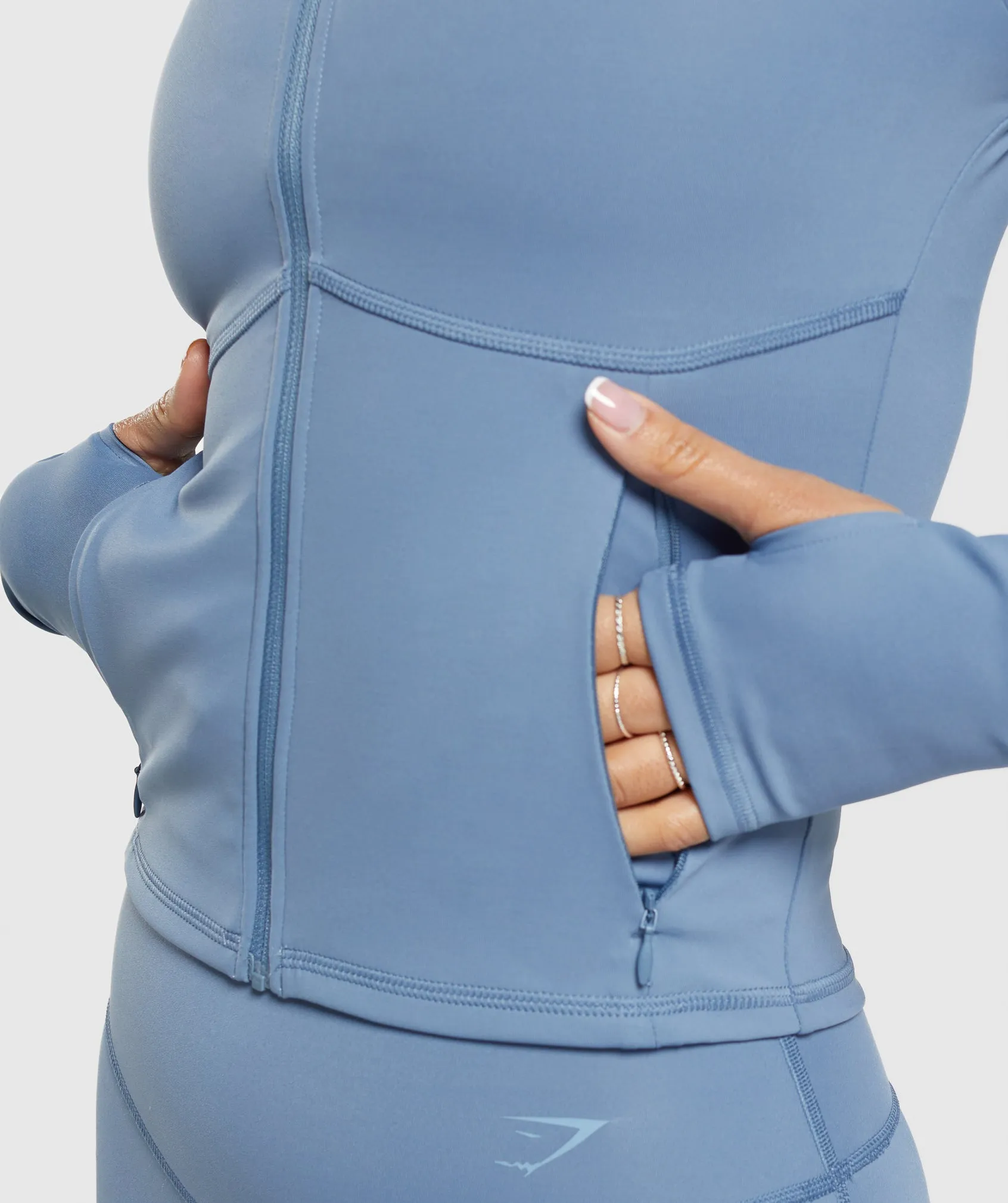 Gymshark Elevate Tracktop - Faded Blue sold by Gymshark product image thumbnail 5