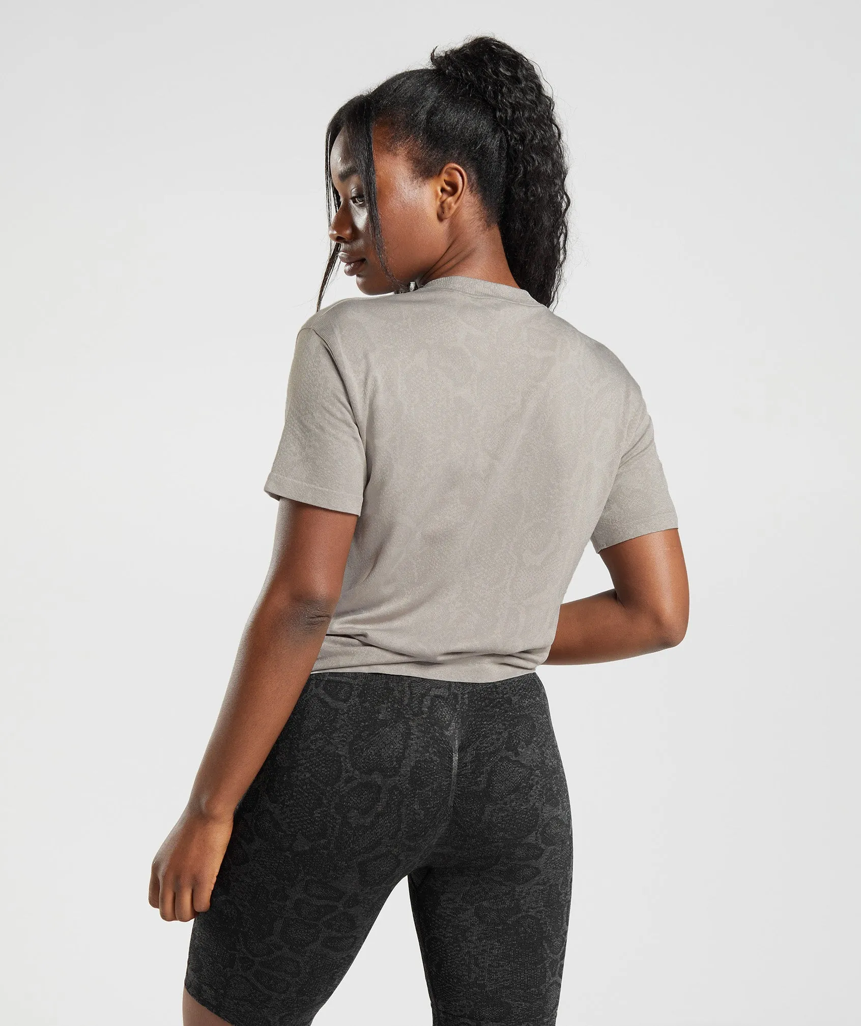 Gymshark Adapt Animal Seamless T-Shirt - Mushroom Brown/Urban Grey sold by Gymshark product image thumbnail 2