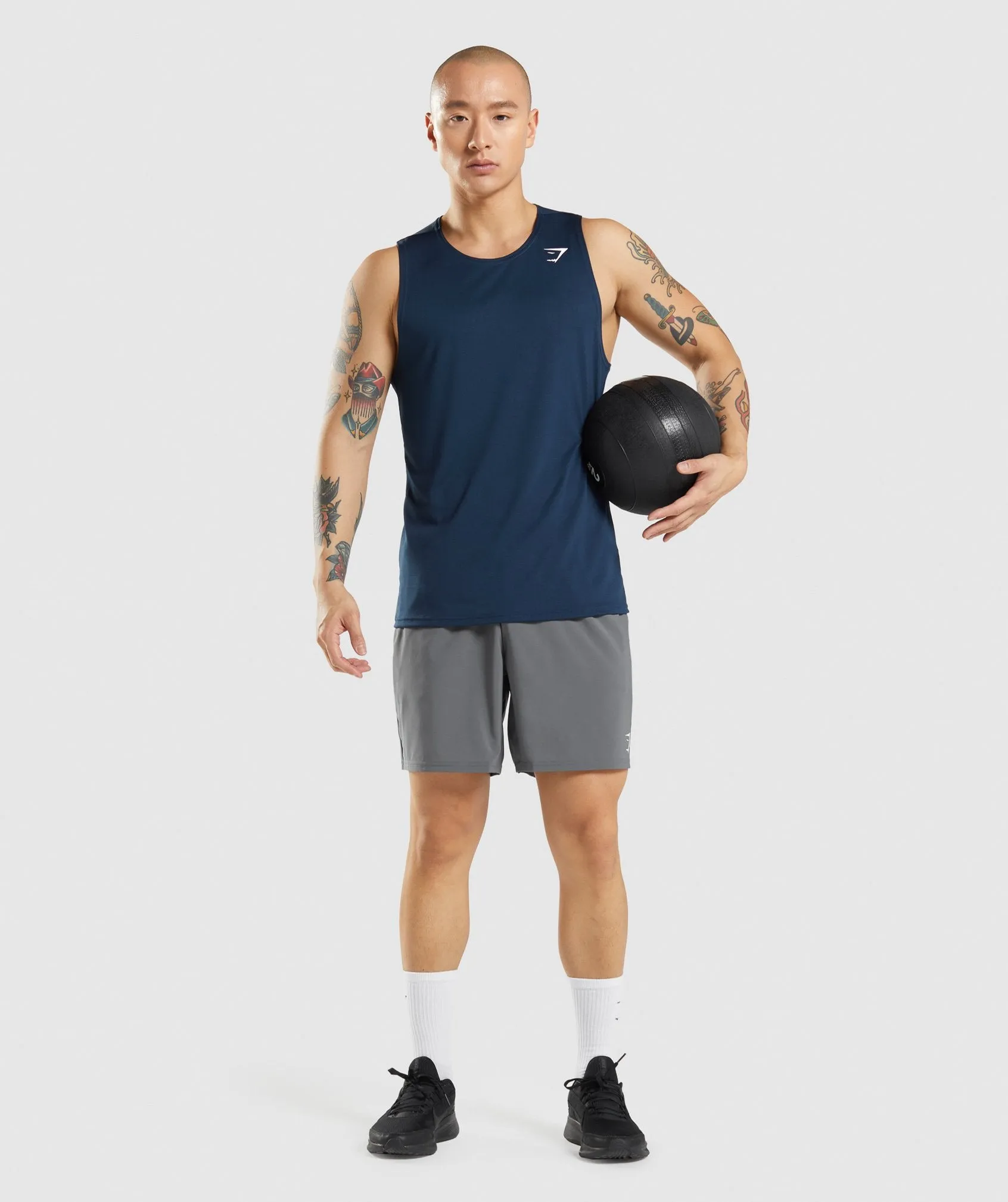 Gymshark Arrival Tank - Navy sold by Gymshark product image thumbnail 4