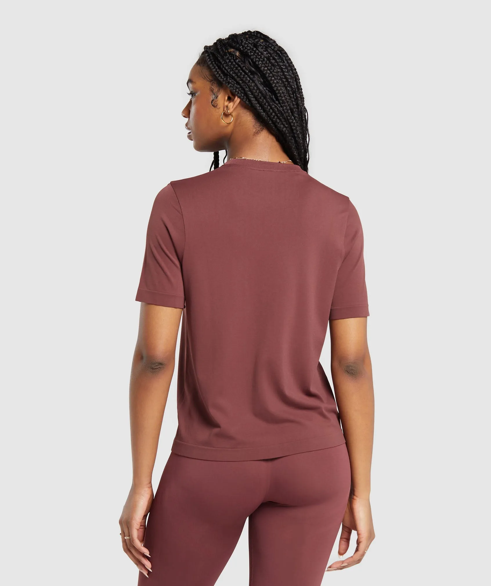 Gymshark Everyday Seamless T-Shirt - Burgundy Brown sold by Gymshark product image thumbnail 2
