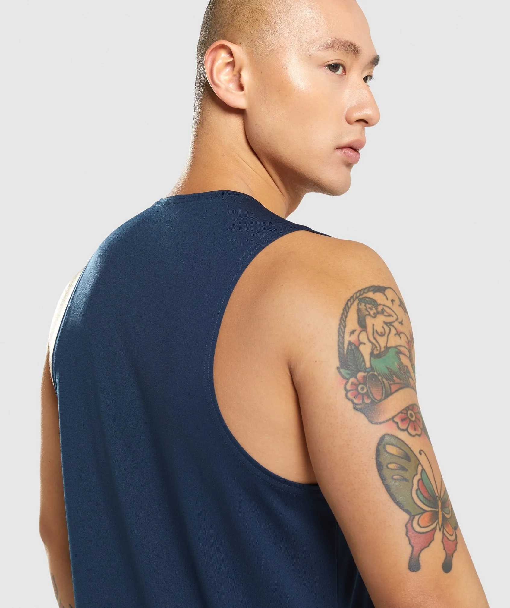 Gymshark Arrival Tank - Navy sold by Gymshark product image thumbnail 5
