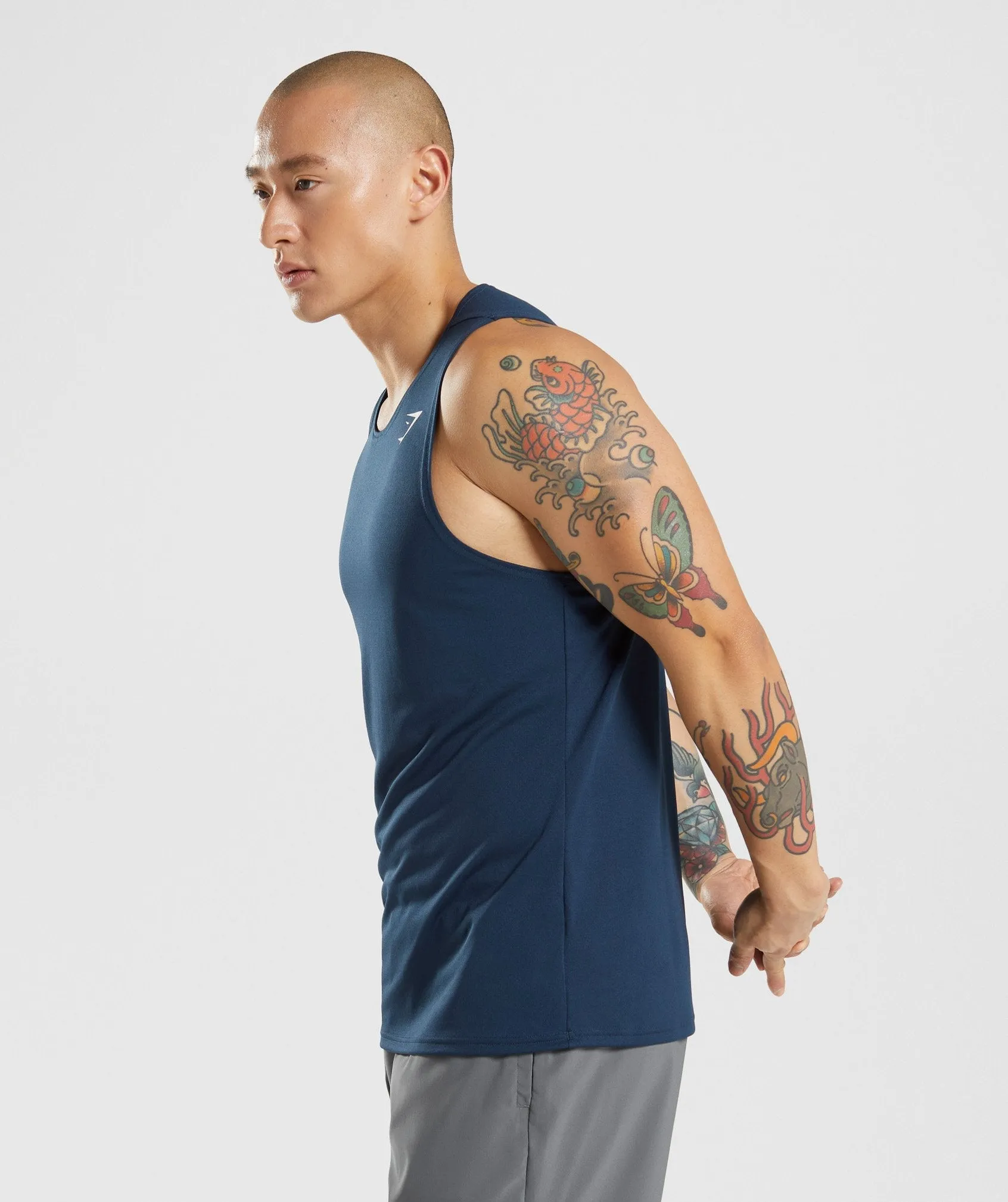 Gymshark Arrival Tank - Navy sold by Gymshark product image thumbnail 3