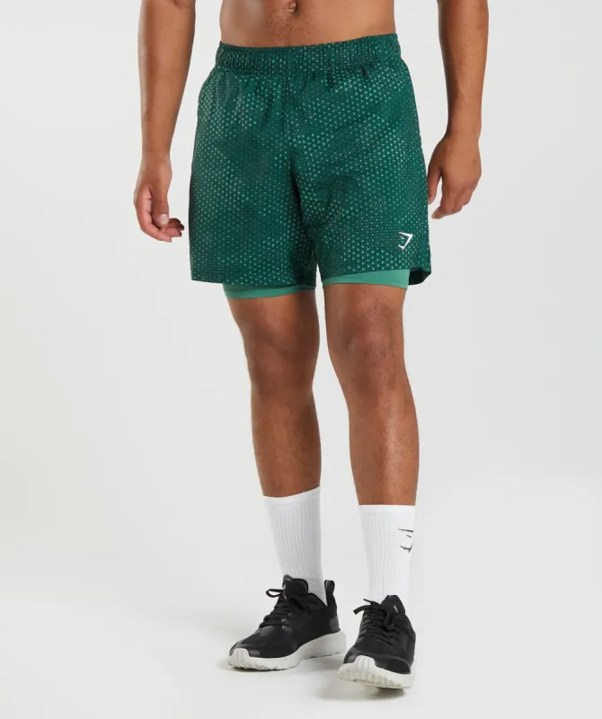 Gymshark Sport 7" 2 In 1 Shorts - Hoya Green sold by Gymshark