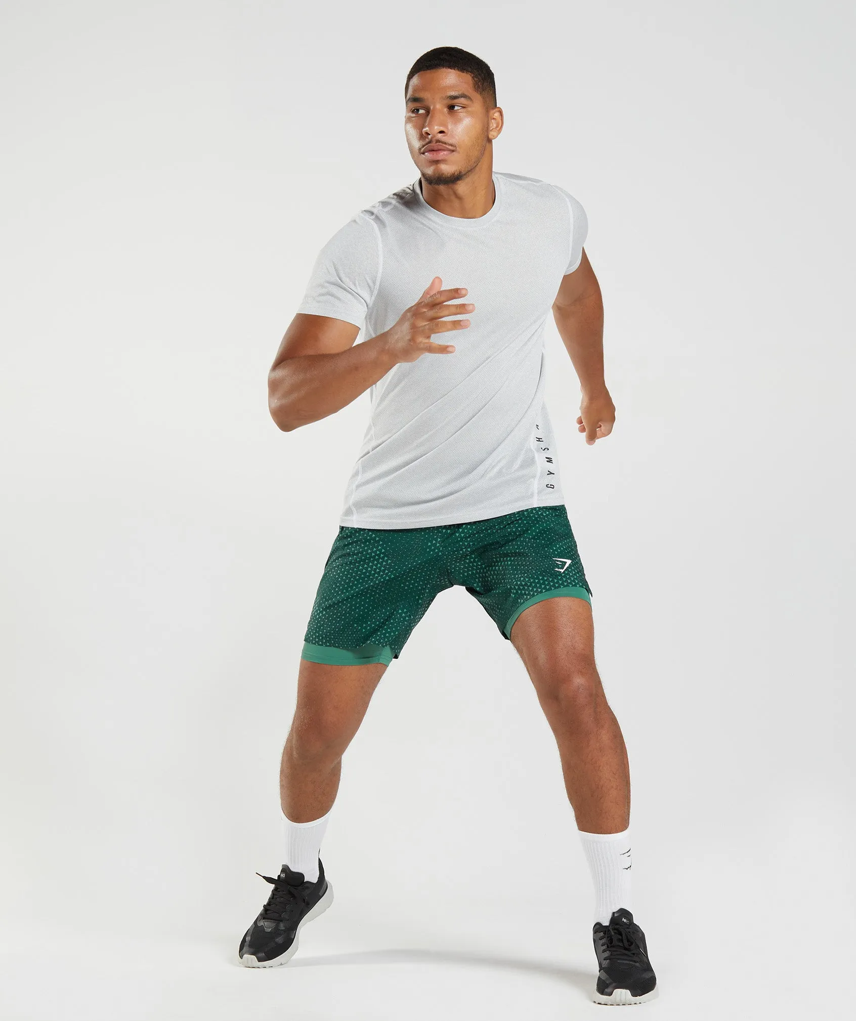 Gymshark Sport 7" 2 In 1 Shorts - Hoya Green sold by Gymshark product image thumbnail 4