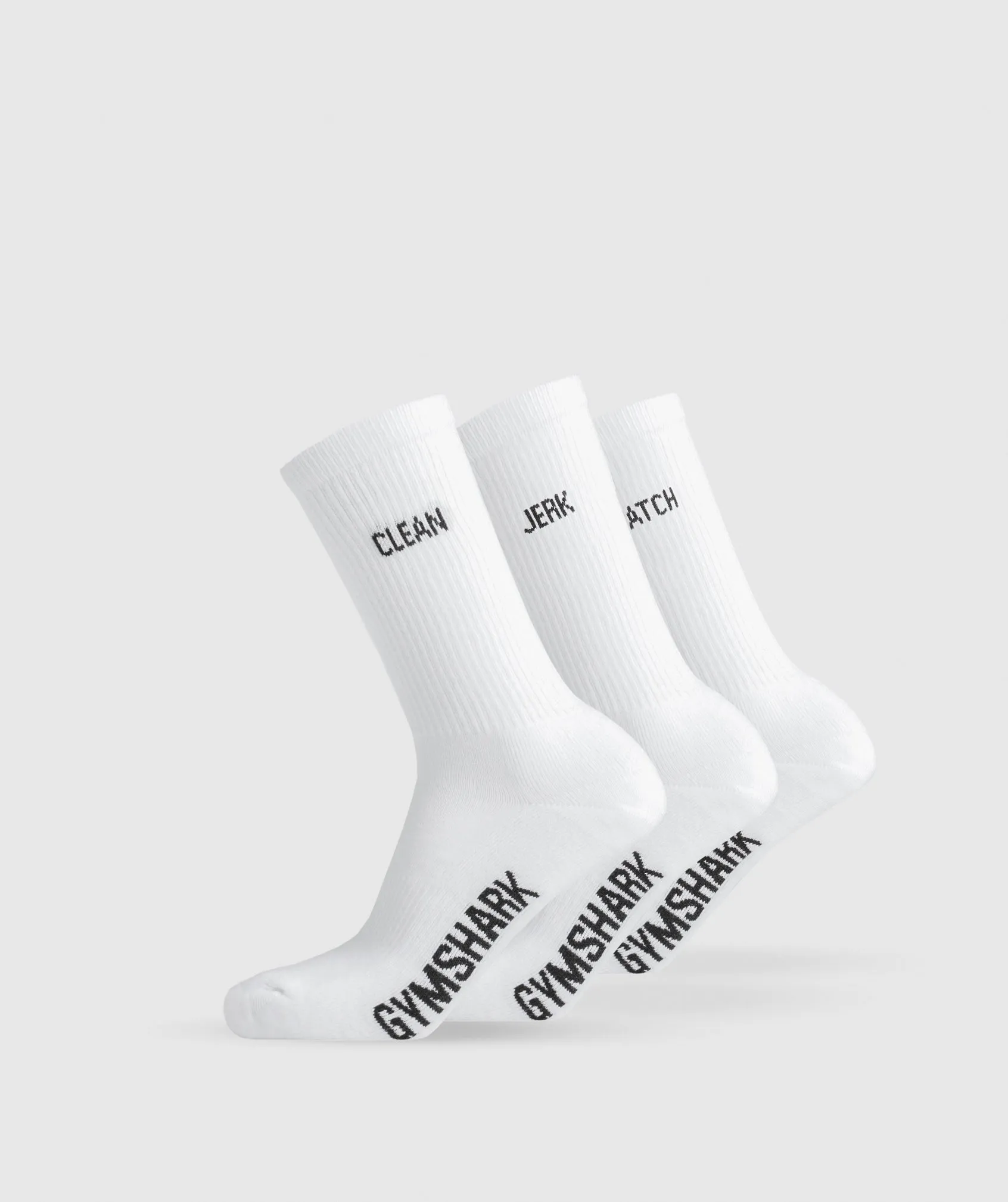 Gymshark Graphic Weightlifting Socks 3pk - White sold by Gymshark