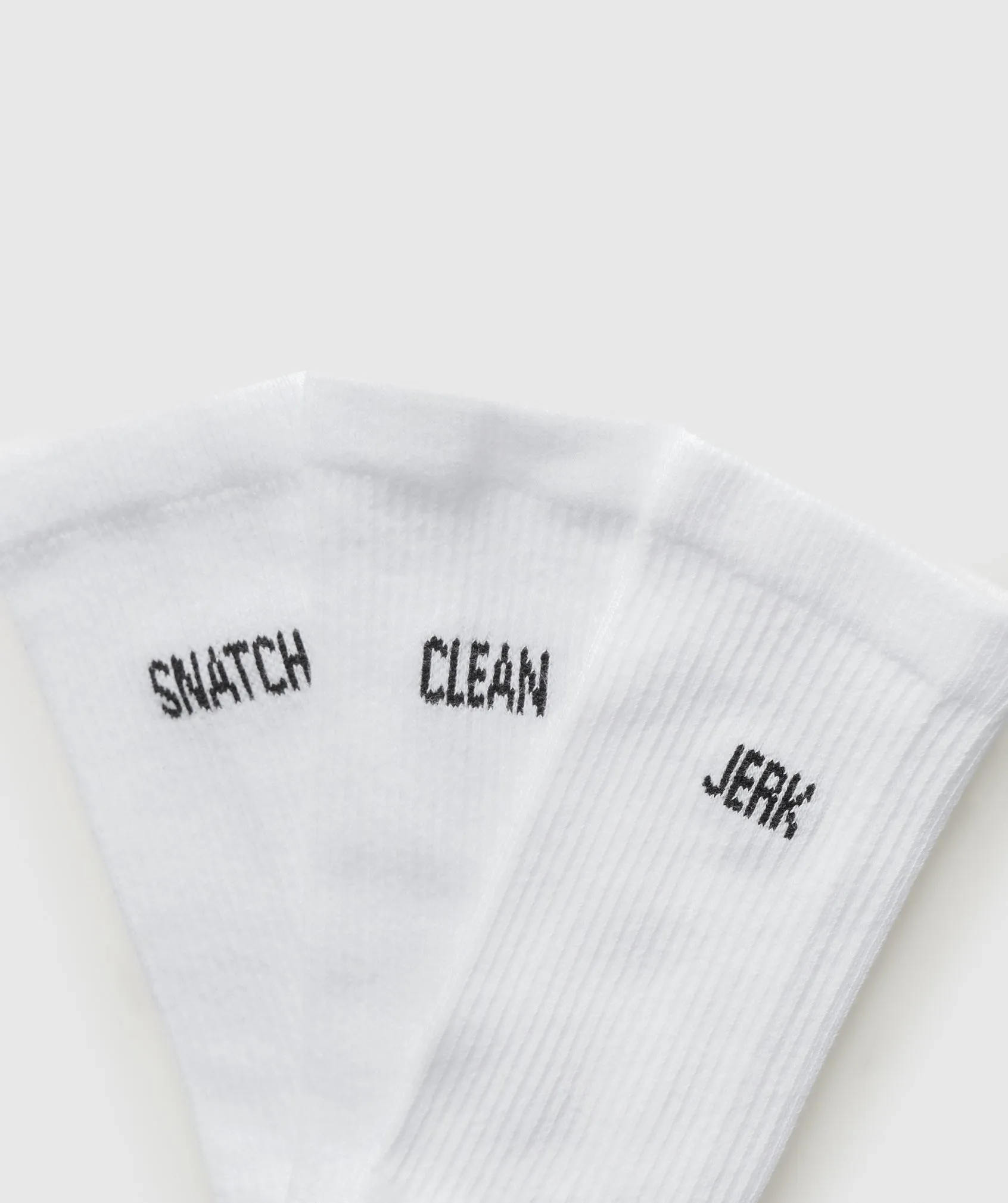 Gymshark Graphic Weightlifting Socks 3pk - White sold by Gymshark product image thumbnail 2