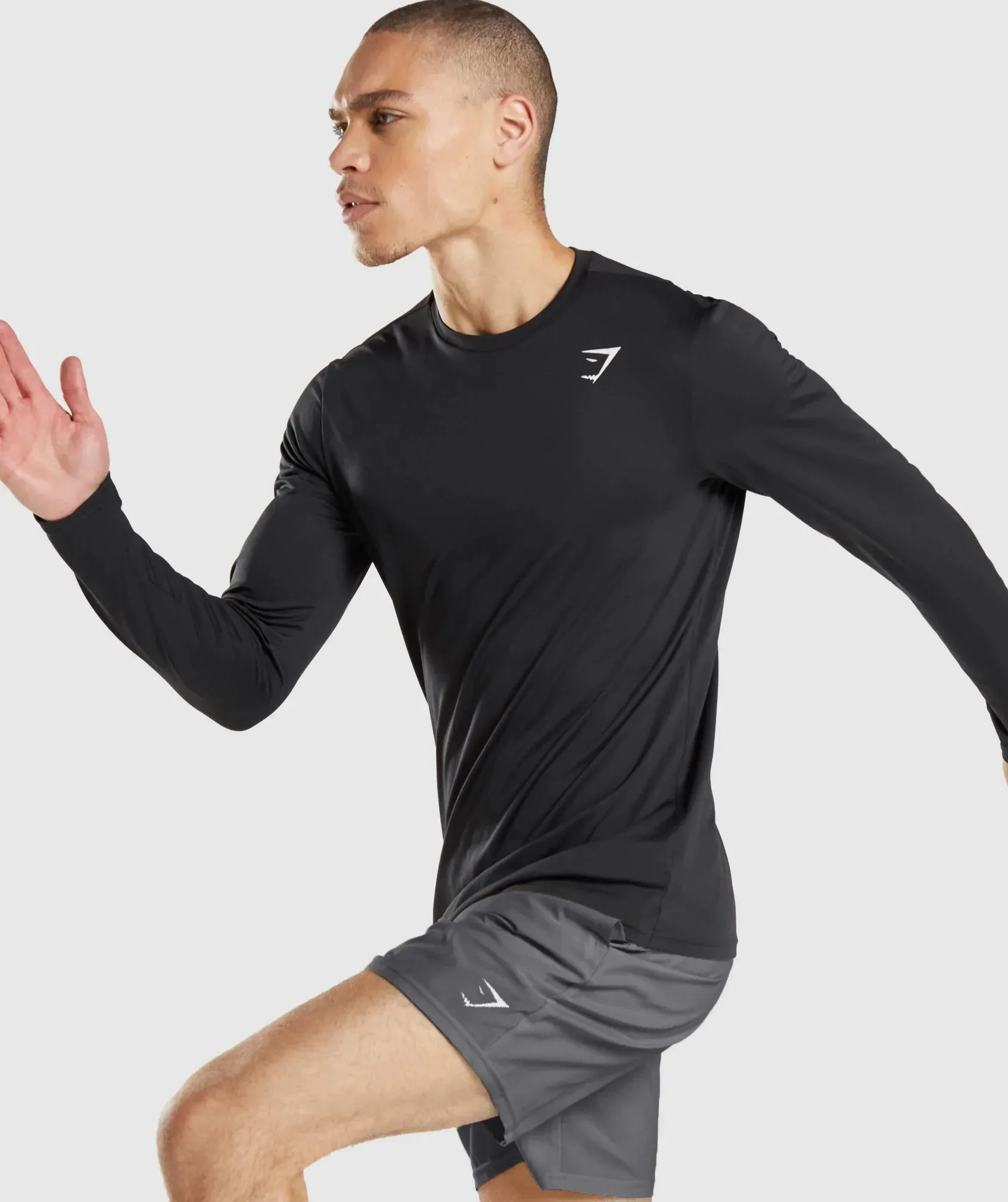 Gymshark Arrival Long Sleeve T-Shirt - Black sold by Gymshark product image thumbnail 3