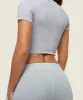 Gymshark everywear Ribbed Tee - Ice Grey sold by Gymshark