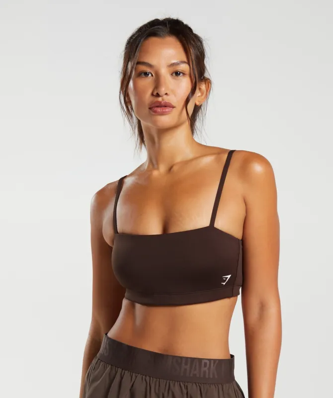 Gymshark Bandeau Sports Bra - Shadow Brown sold by Gymshark