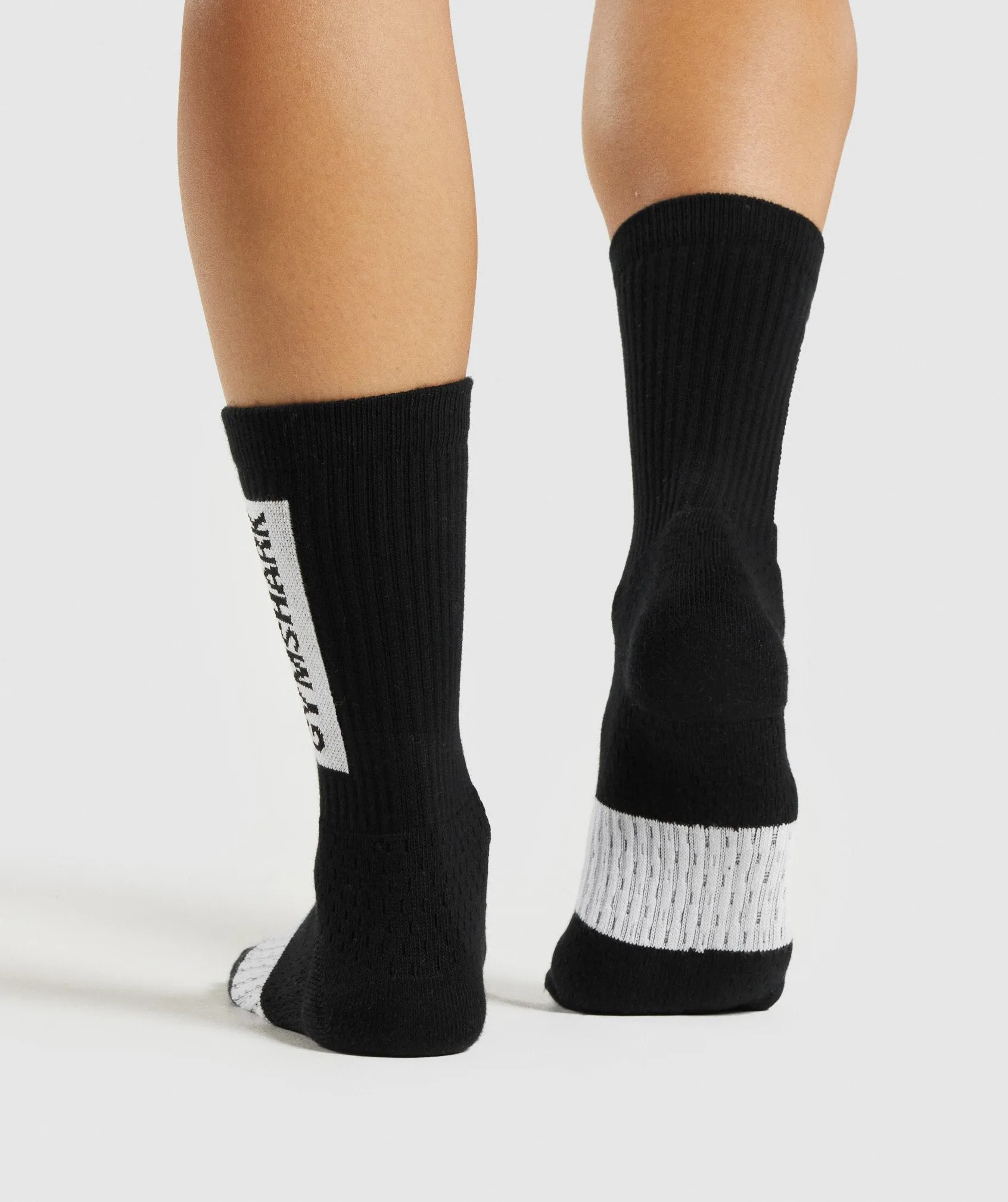 Gymshark Premium Logo Crew Socks (1pk) - Black sold by Gymshark product image thumbnail 3