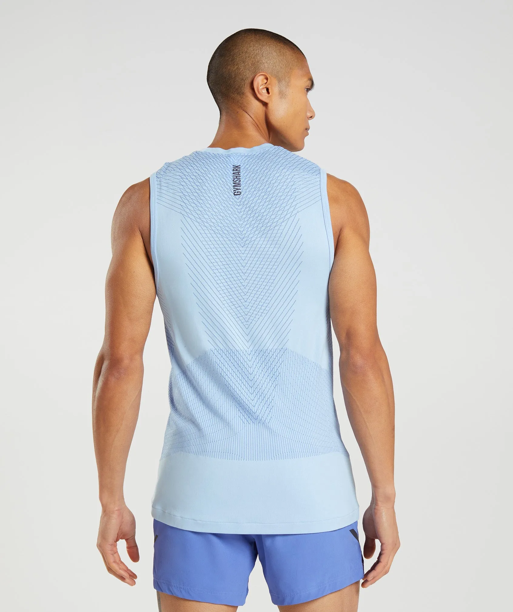 Gymshark Apex Seamless Tank - Linen Blue/Court Blue sold by Gymshark product image thumbnail 2