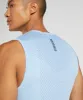 Gymshark Apex Seamless Tank - Linen Blue/Court Blue sold by Gymshark