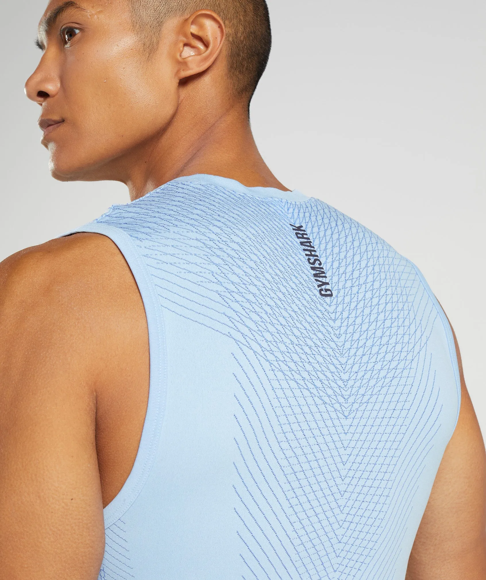 Gymshark Apex Seamless Tank - Linen Blue/Court Blue sold by Gymshark product image thumbnail 5