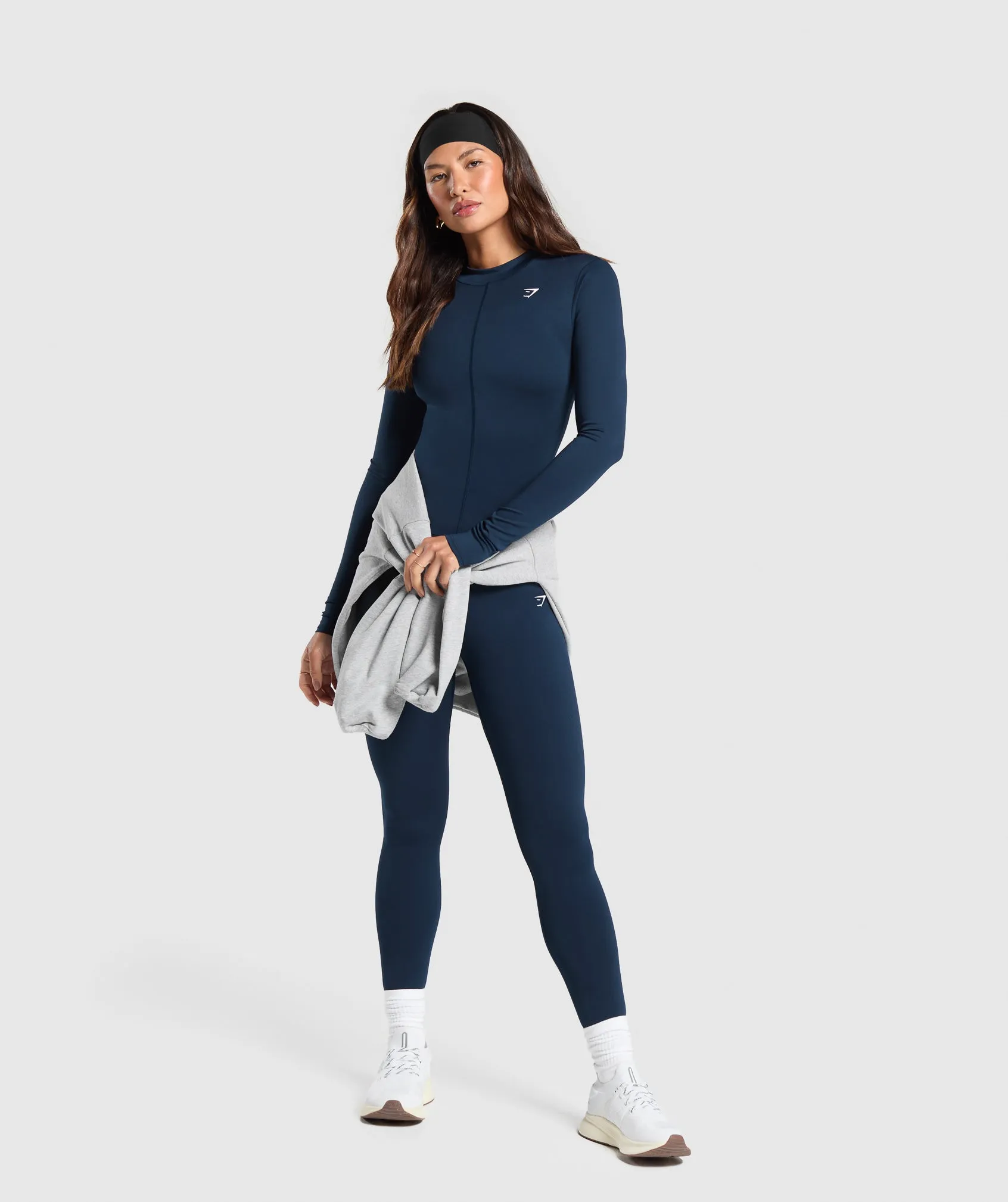 Gymshark Everyday High Neck Long Sleeve Top - Navy sold by Gymshark product image thumbnail 4