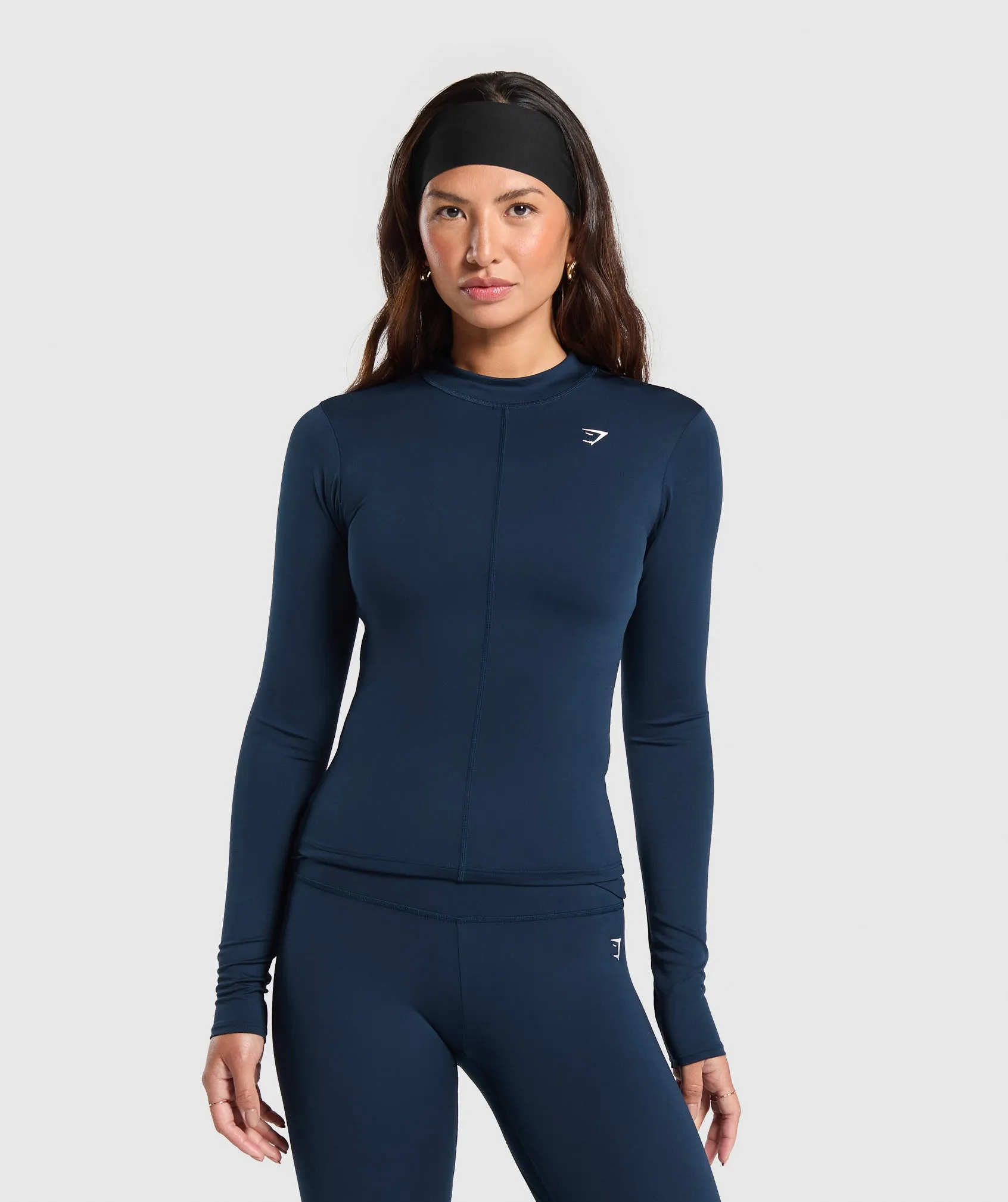 Gymshark Everyday High Neck Long Sleeve Top - Navy sold by Gymshark