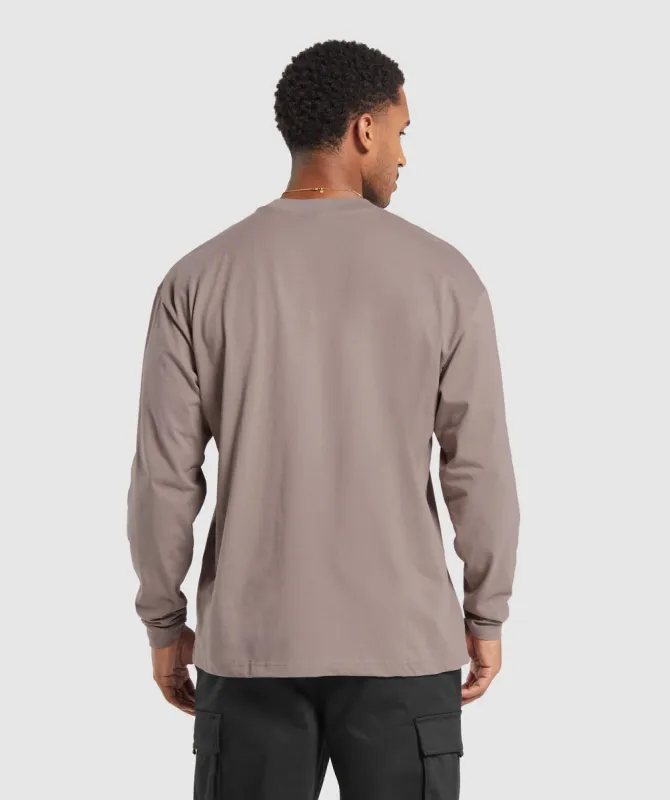 Gymshark Rest Day Sweats Long Sleeve T-Shirt - Powder Mauve sold by Gymshark