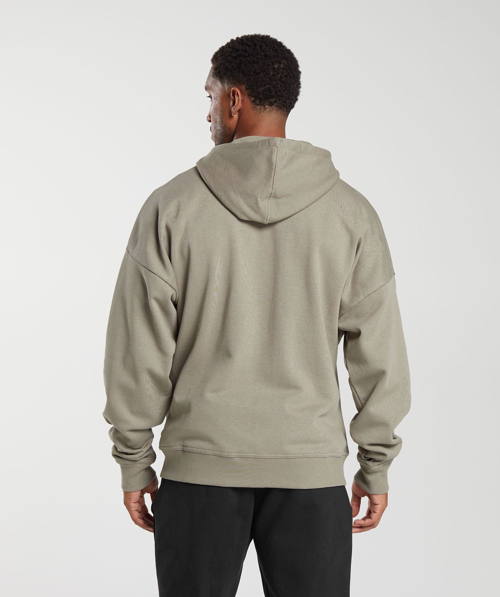 Gymshark Essential Oversized Zip Up Hoodie - Linen Brown sold by Gymshark product image thumbnail 2