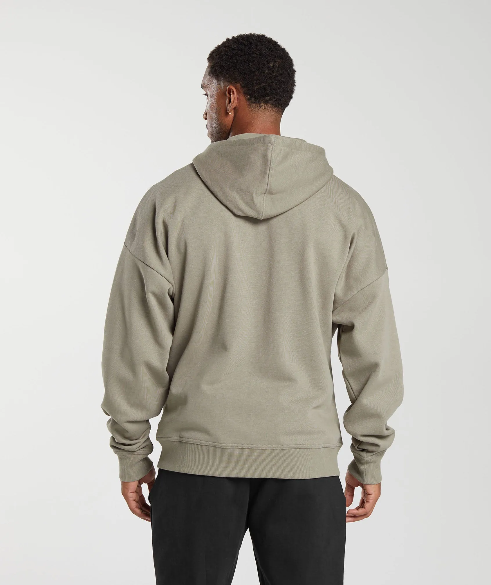 Gymshark Crest Oversized Zip Up Hoodie - Linen Brown sold by Gymshark product image thumbnail 2