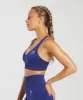 Gymshark Vital Seamless 2.0 V Neck Sports Bra - Cobalt Purple Marl sold by Gymshark