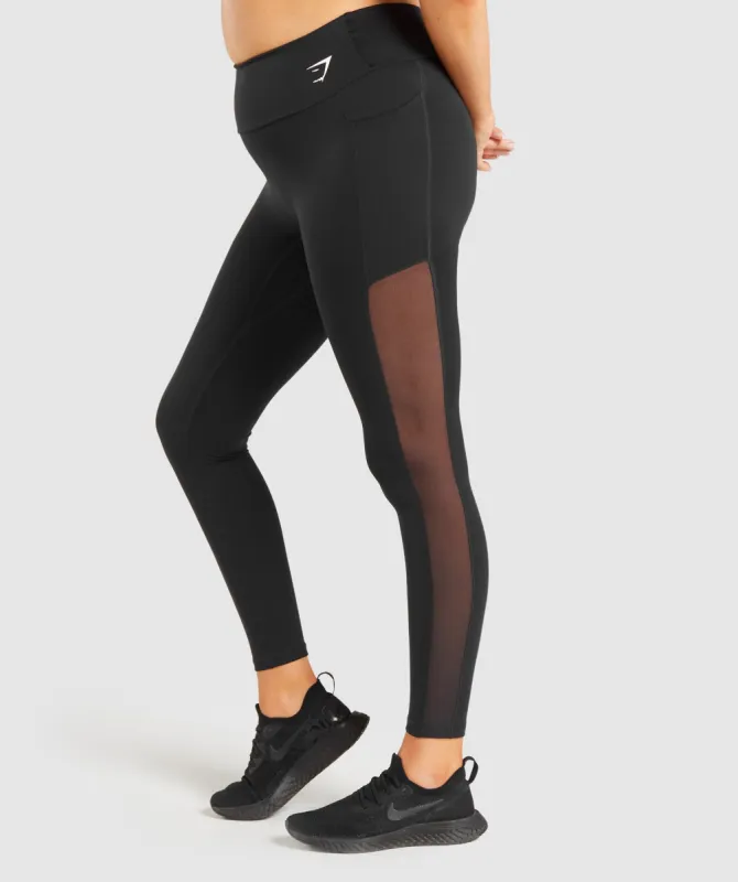 Gymshark Training Mesh Pocket Leggings - Black sold by Gymshark