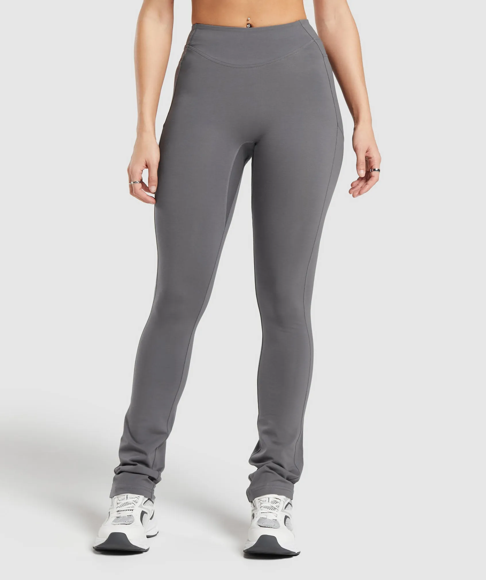 Gymshark Rest Day Boot Cut Cotton Leggings - Brushed Grey sold by Gymshark
