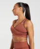 Gymshark Adapt Camo Seamless Sports Bra - Storm Red/Cherry Brown sold by Gymshark