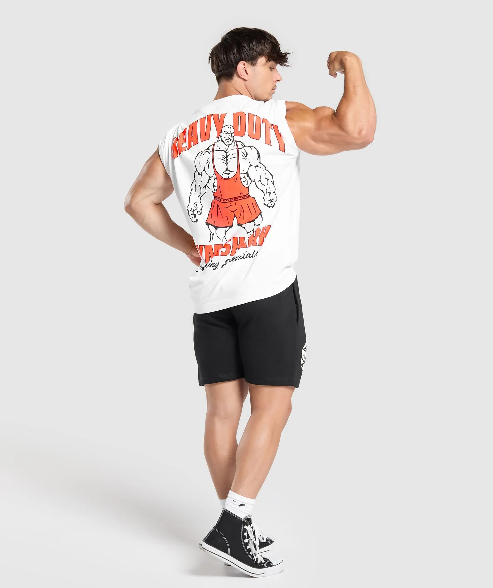 Gymshark Heavy Duty Lifter T-Shirt - White sold by Gymshark product image thumbnail 3