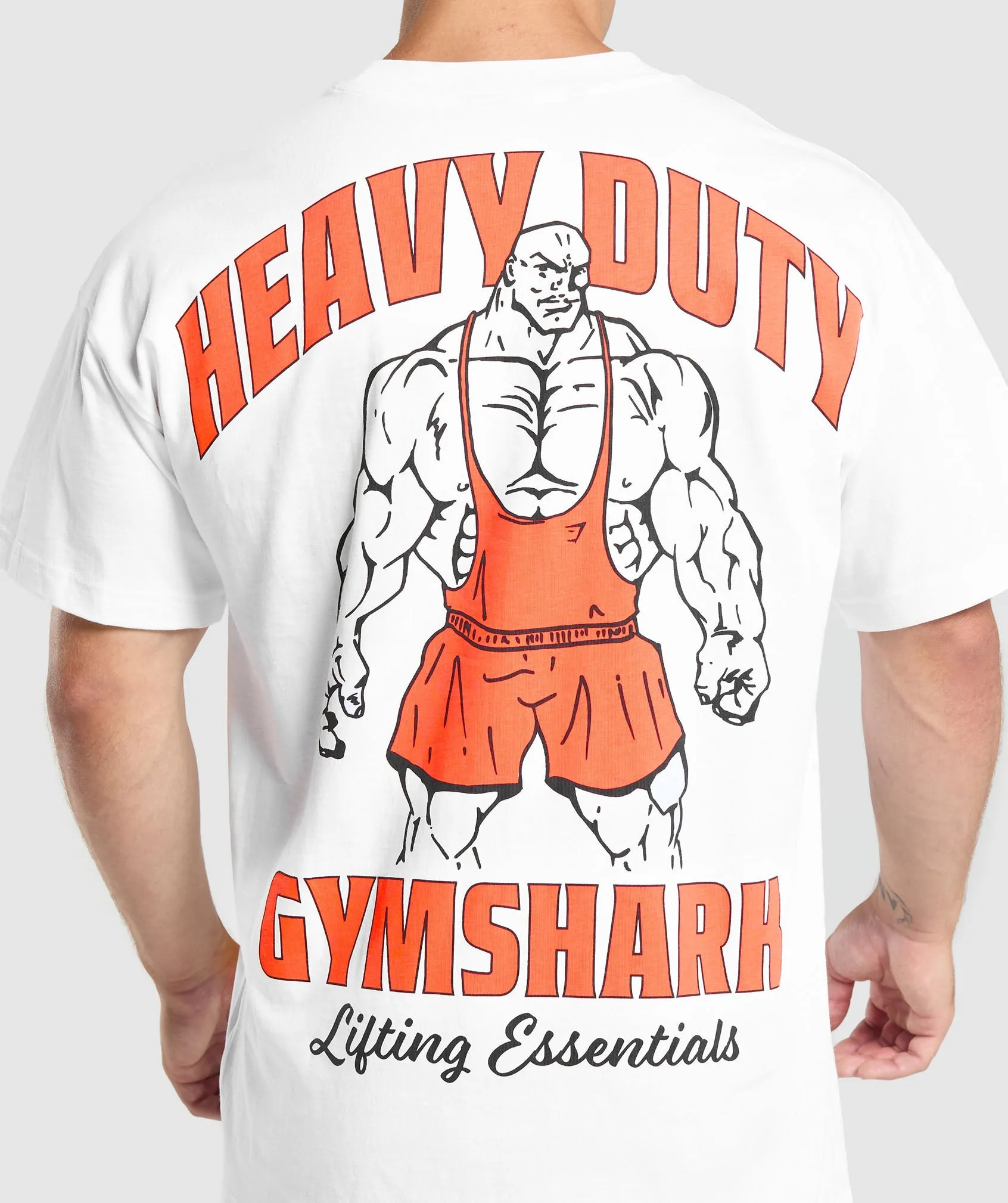 Gymshark Heavy Duty Lifter T-Shirt - White sold by Gymshark product image thumbnail 5