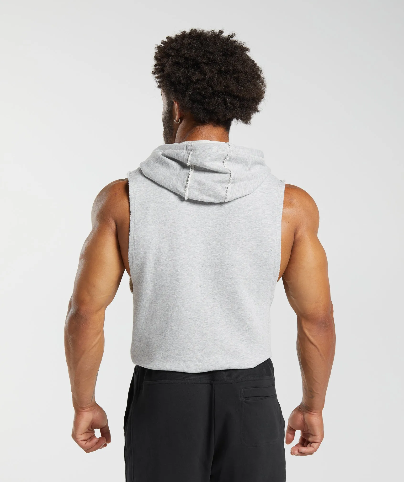 Gymshark Legacy Drop Arm Hoodie - Light Grey Marl sold by Gymshark product image thumbnail 2