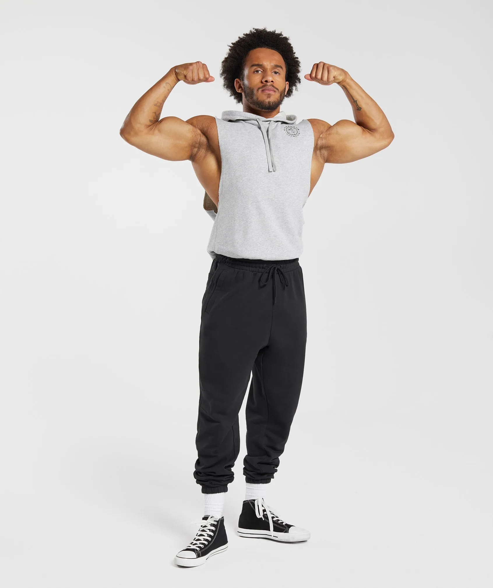 Gymshark Legacy Drop Arm Hoodie - Light Grey Marl sold by Gymshark product image thumbnail 4