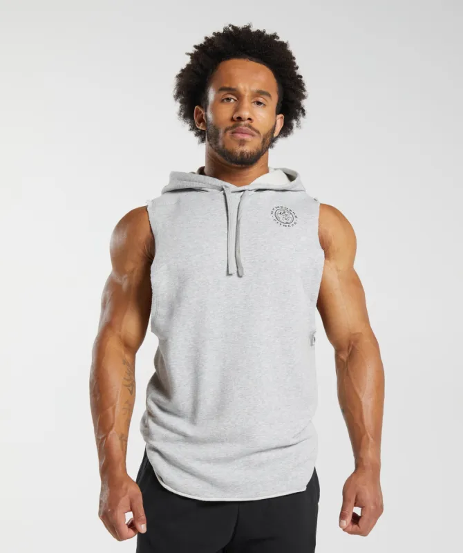 Gymshark Legacy Drop Arm Hoodie - Light Grey Marl sold by Gymshark