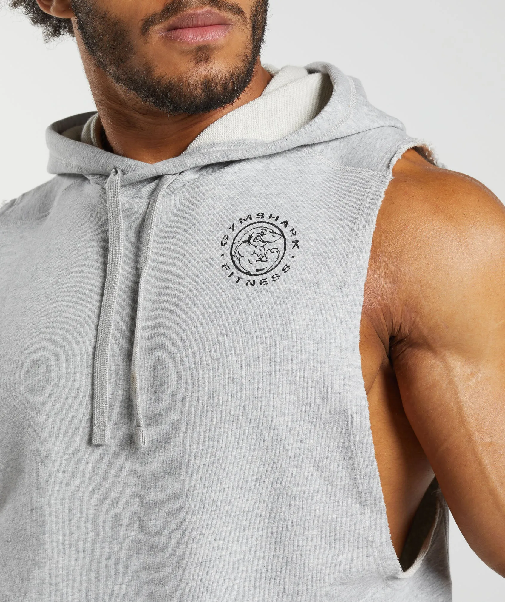 Gymshark Legacy Drop Arm Hoodie - Light Grey Marl sold by Gymshark product image thumbnail 5