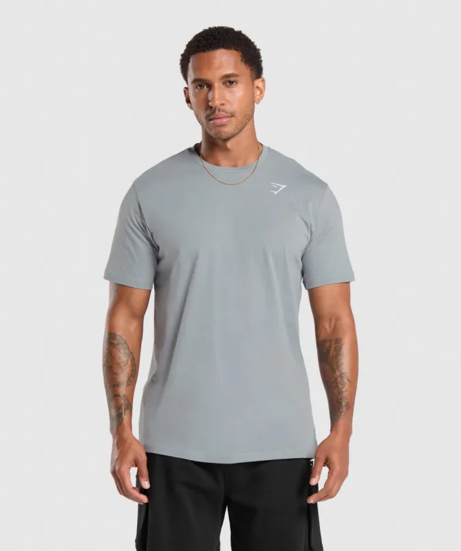 Gymshark Crest T-Shirt - Denim Grey sold by Gymshark