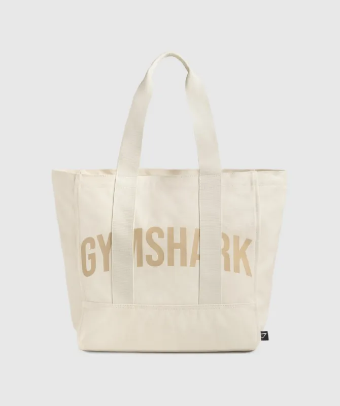 Gymshark Power Tote - Ecru White/Vanilla Beige sold by Gymshark
